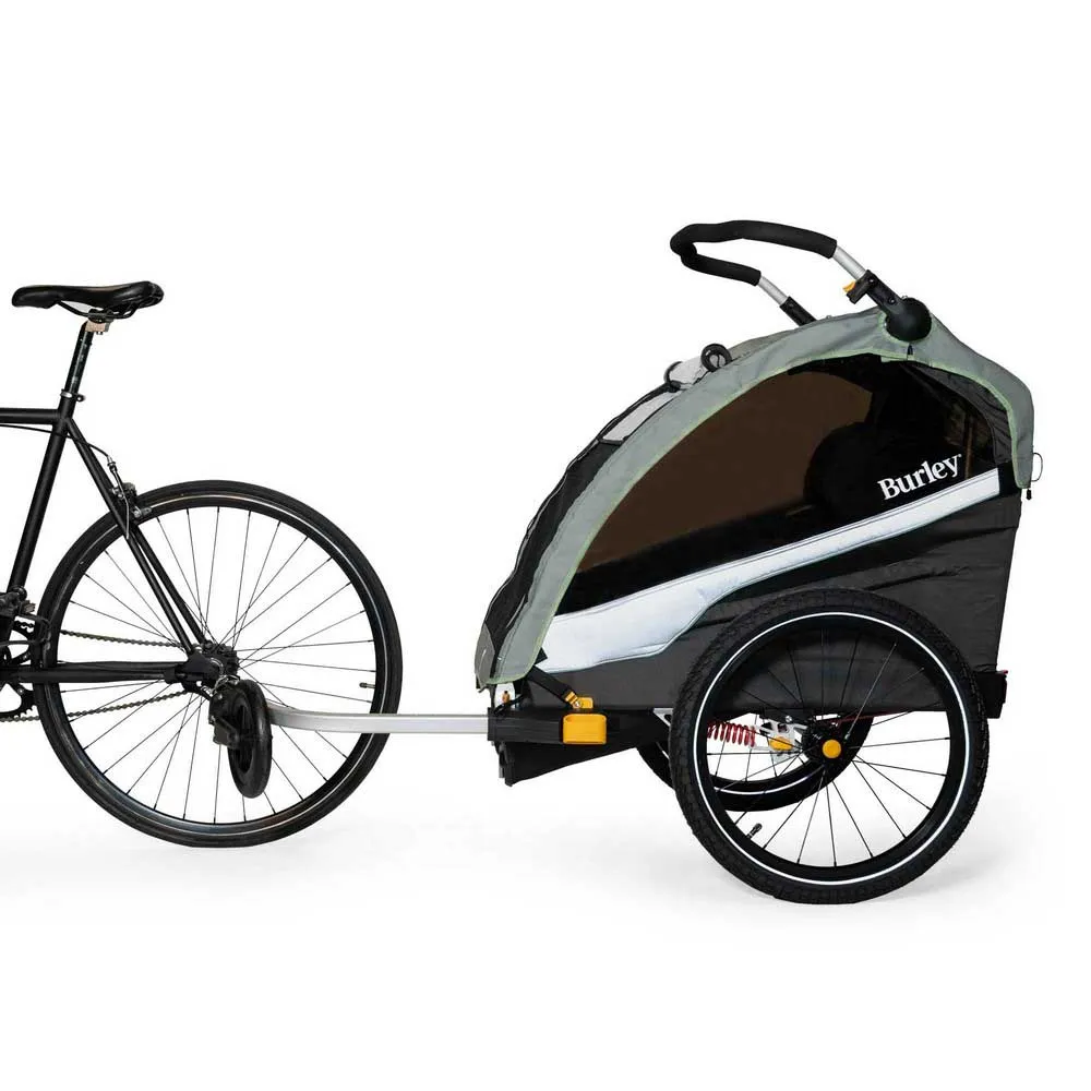 Burley D´lite X Doble Fahrradanhänger, Green carbon, Max 34kg Burley D´lite X Doble Fahrradanhänger, Green carbon, Max 34kg