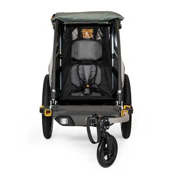 Burley D´lite X Doble Fahrradanhänger, Green carbon, Max 34kg Burley D´lite X Doble Fahrradanhänger, Green carbon, Max 34kg