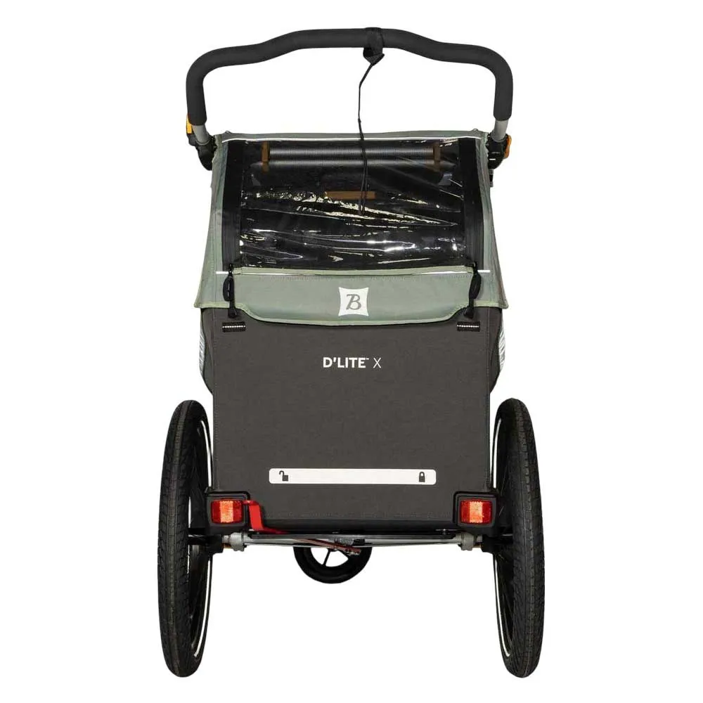 Burley D´lite X Doble Fahrradanhänger, Green carbon, Max 34kg Burley D´lite X Doble Fahrradanhänger, Green carbon, Max 34kg