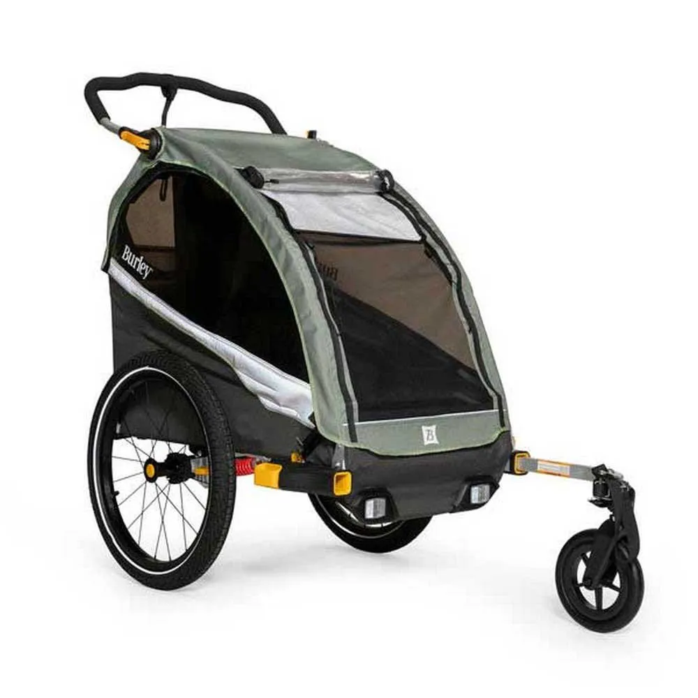 Burley D´lite X Single Fahrradanhänger, Green, Max 34kg