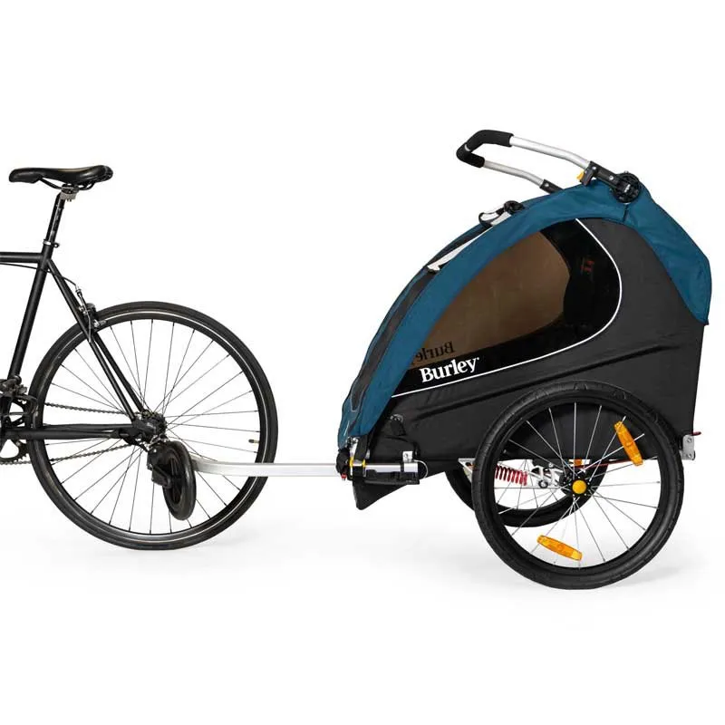 Burley Encore X Two Seater Fahrradanhänger, Blue, Max 45kg Burley Encore X Two Seater Fahrradanhänger, Blue, Max 45kg