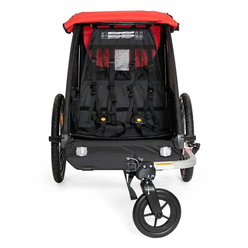 Burley Honey Bee Duo Trailer, Red, Max 45kg Burley Honey Bee Duo Trailer, Red, Max 45kg