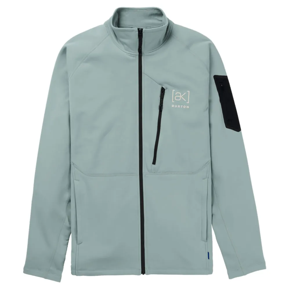 Burton Ak Baker Stretch Fleece Mit Durchgehendem Reißverschluss, Green petrol