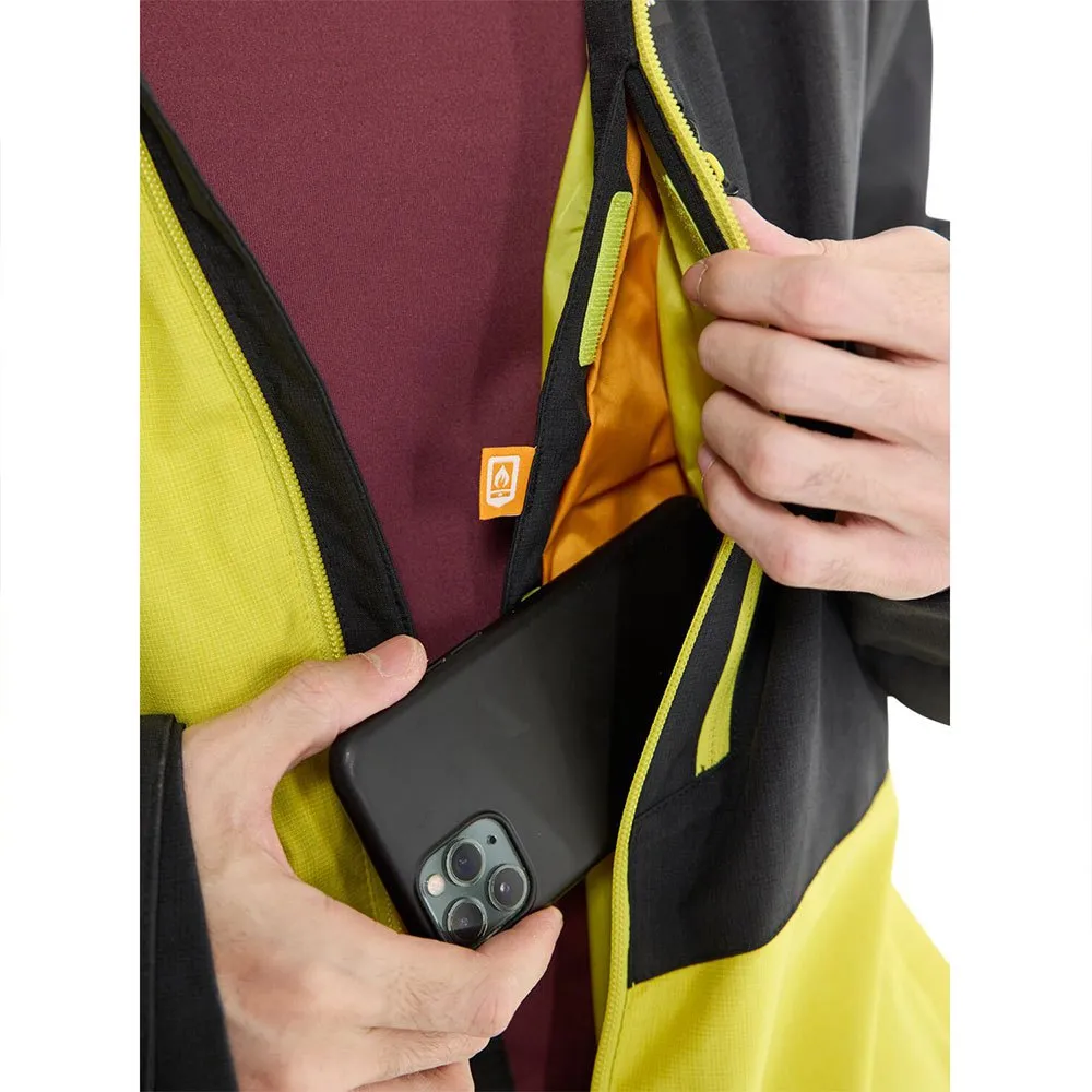 Burton Lodgepole 2l Jacke, True black / sulfur Burton Lodgepole 2l Jacke, True black / sulfur