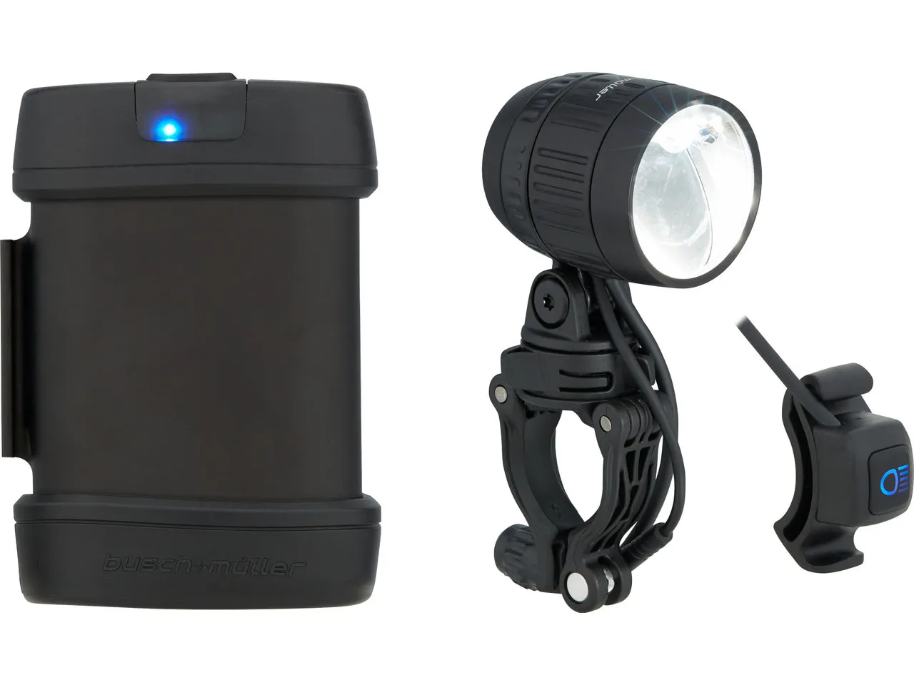 Busch + Müller IQ-XM Speed LED Frontlicht mit StVZO-Zulassung, Schwarz, 170 Lux