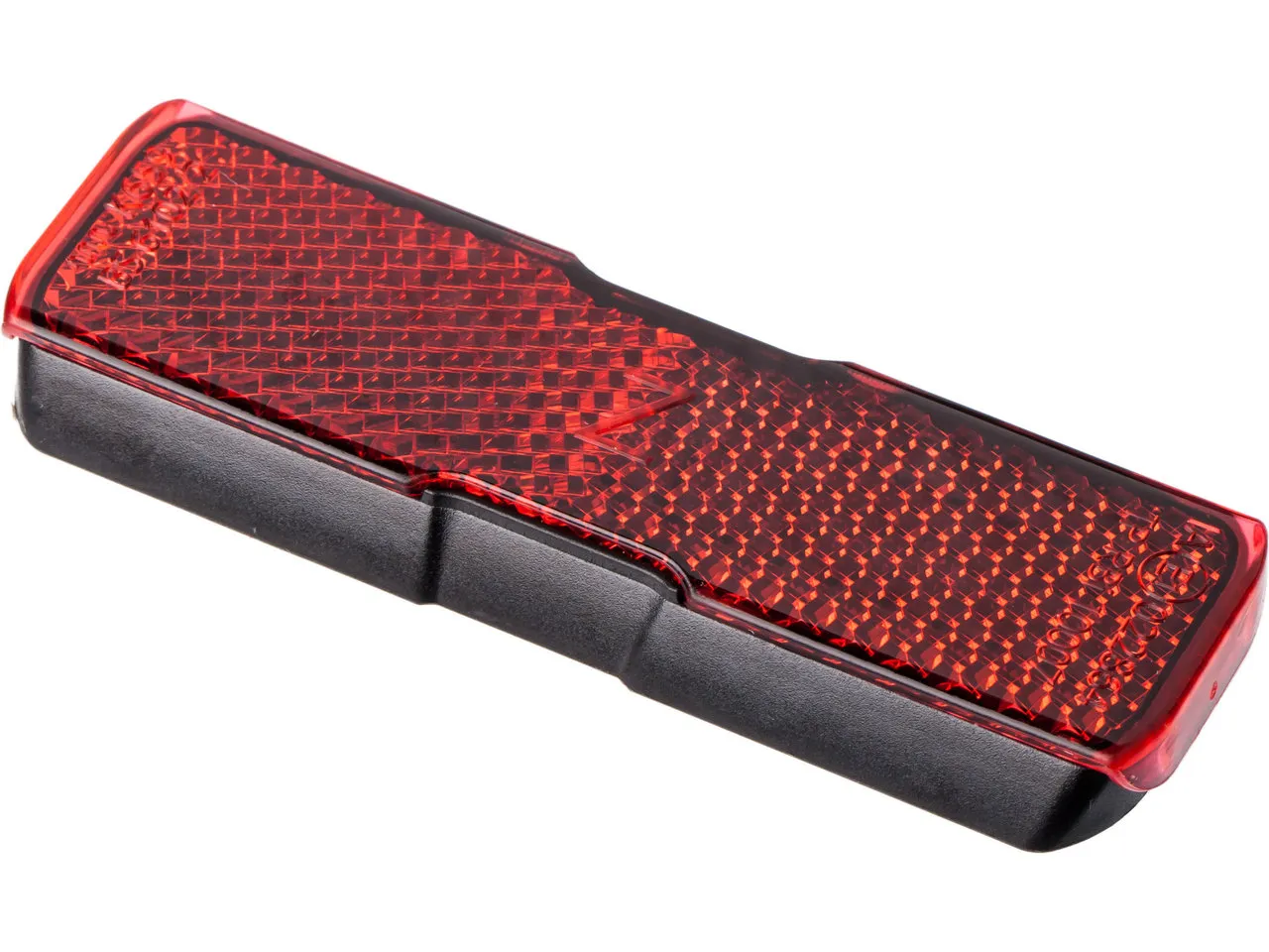 Busch + Müller Reflektor 313/3ZBPB für Gepäckträger mit Klebebefestigung, Rot, 50mm
