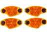 Busch + Müller Speichenreflektor 309 4er-Set mit StVZO-Zulassung, Orange, one_size