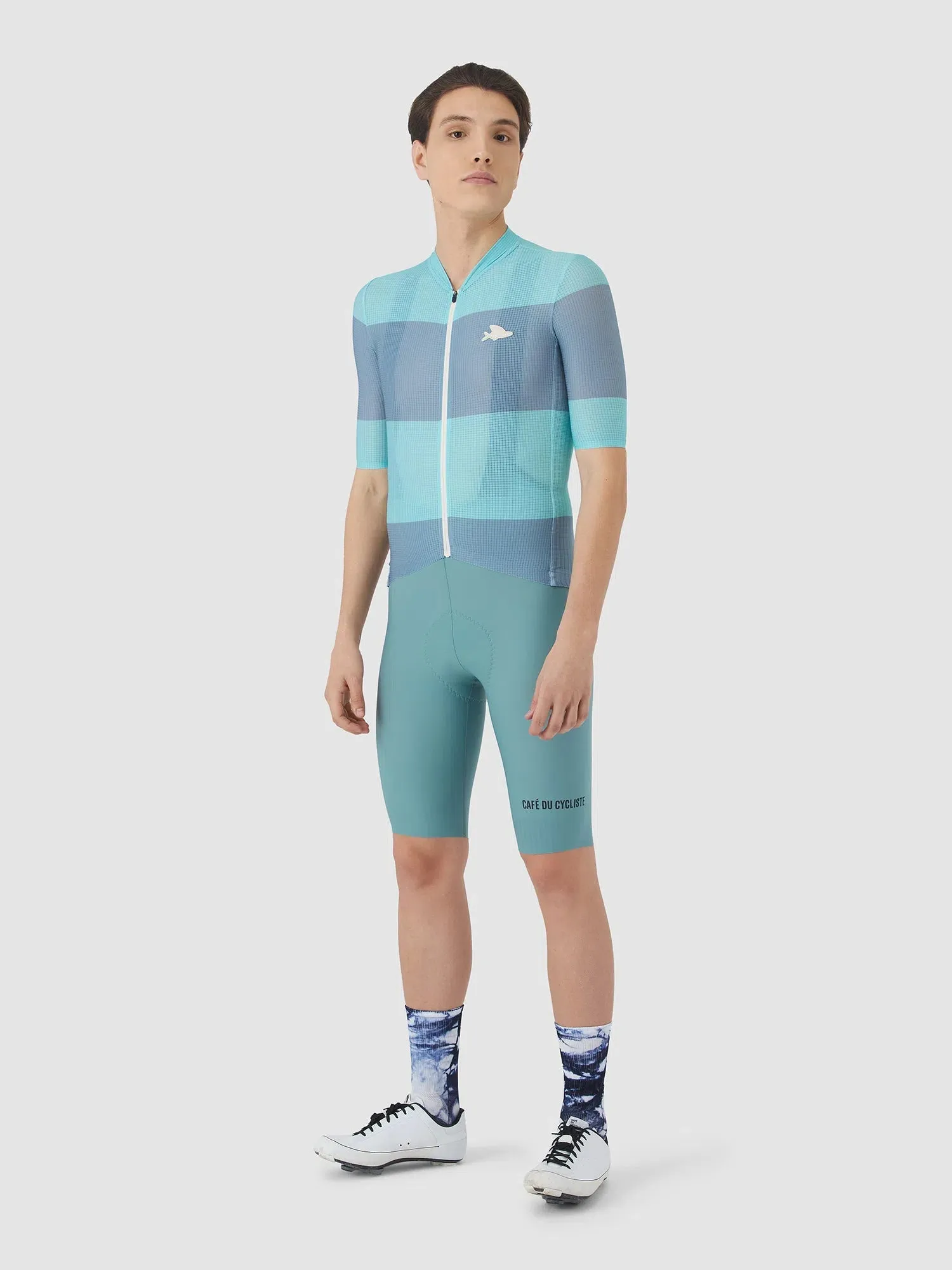 Café Du Cycliste Angeline V2 Race Ultralight Trikot, Riviera blue/deep water Café Du Cycliste Angeline V2 Race Ultralight Trikot, Riviera blue/deep water
