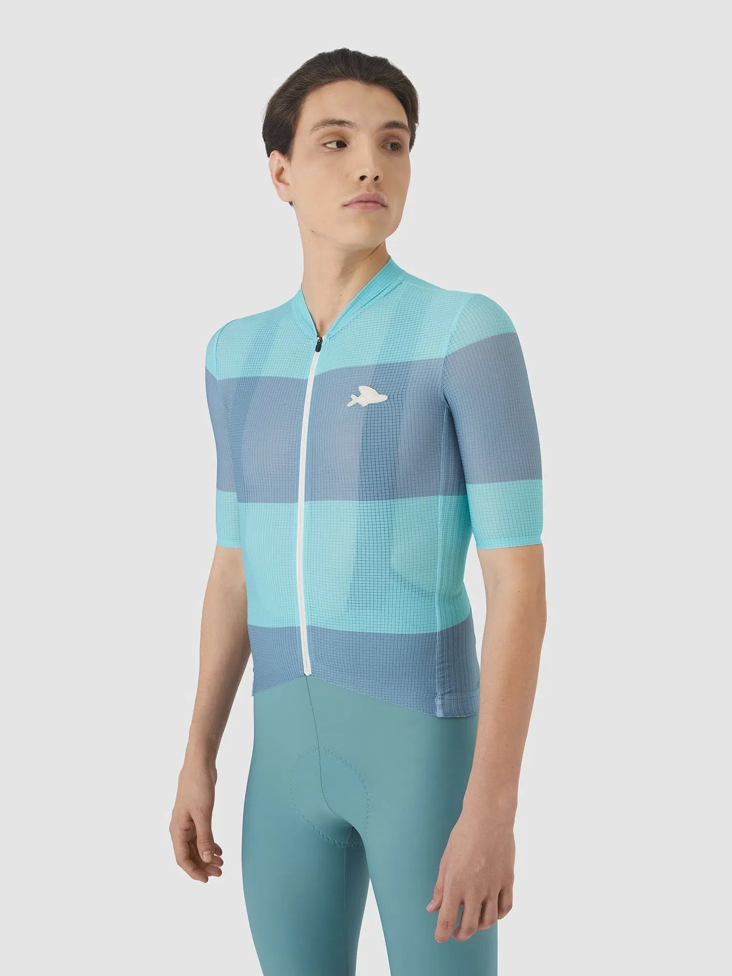 Café Du Cycliste Angeline V2 Race Ultralight Trikot, Riviera blue/deep water Café Du Cycliste Angeline V2 Race Ultralight Trikot, Riviera blue/deep water