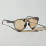 Café Du Cycliste Sonnenbrillen Gabin, Crystal grey frame brown photocromic lens