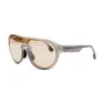 Café Du Cycliste Sonnenbrillen Gabin, Crystal grey frame brown photocromic lens