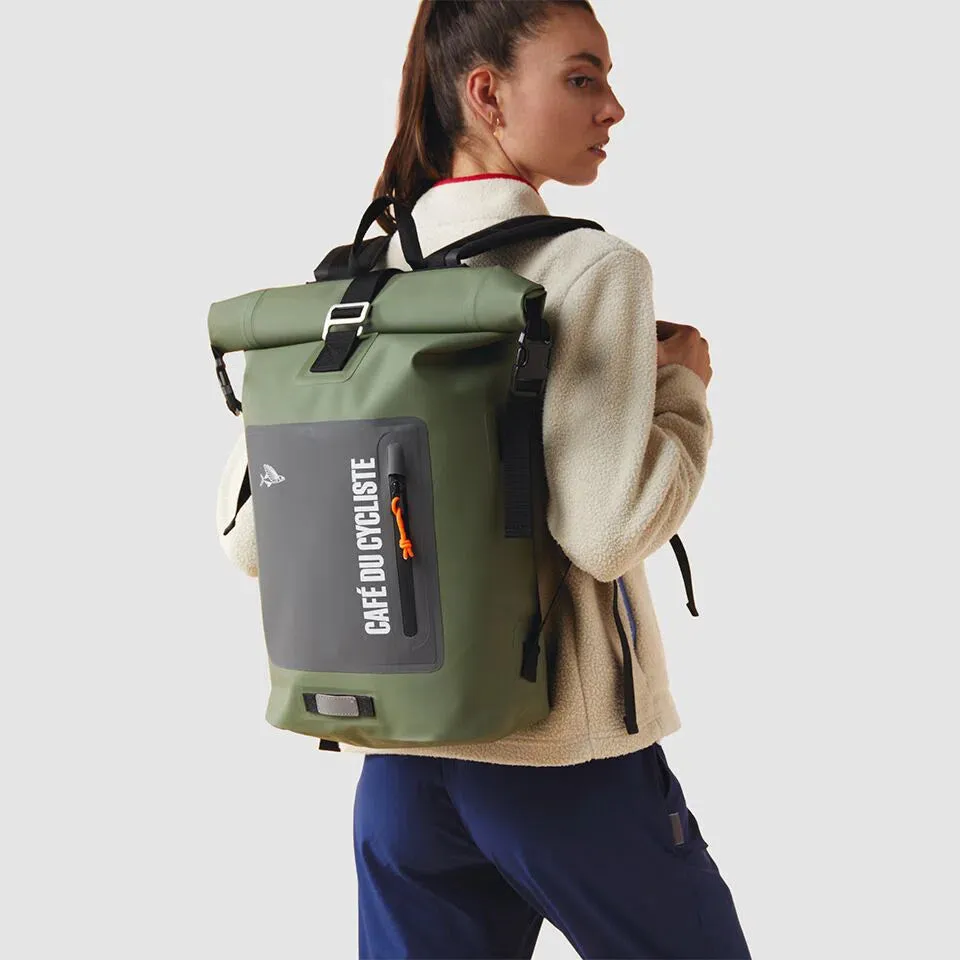 Café Du Cycliste Wasserdichter Rucksack, Khaki Café Du Cycliste Wasserdichter Rucksack, Khaki