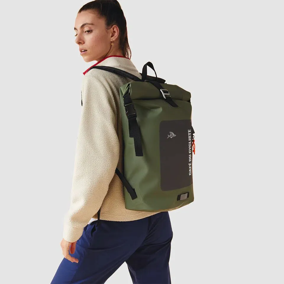Café Du Cycliste Wasserdichter Rucksack, Khaki Café Du Cycliste Wasserdichter Rucksack, Khaki