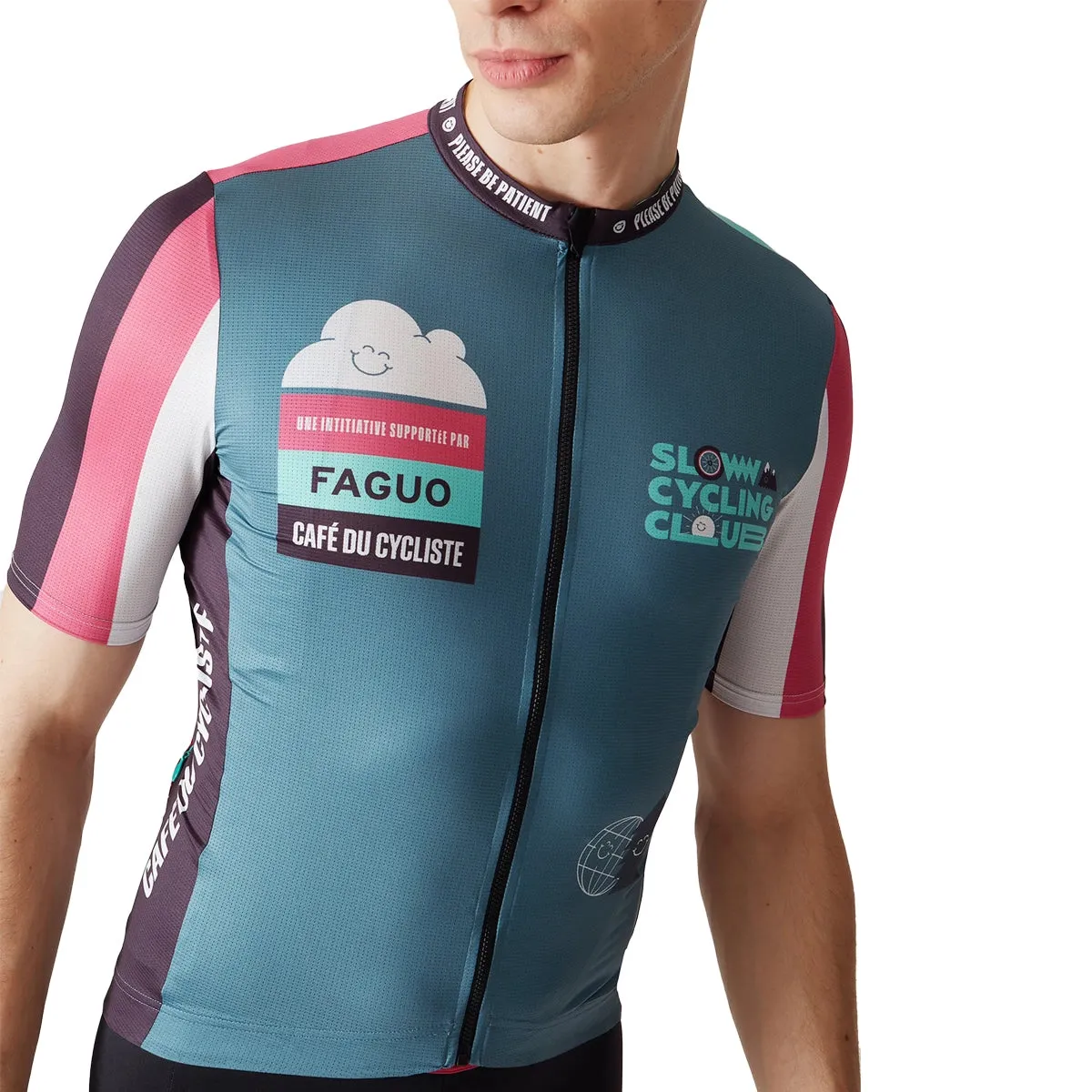 Café Du Cycliste X FAGUO Marius Cycling Trikot, Slow schwarz Café Du Cycliste X FAGUO Marius Cycling Trikot, Slow schwarz