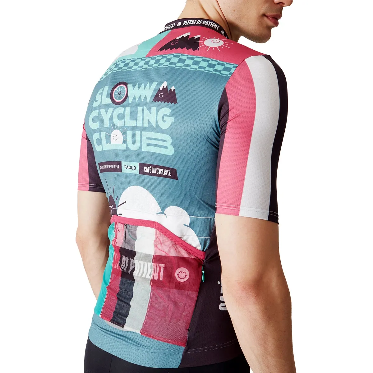 Café Du Cycliste X FAGUO Marius Cycling Trikot, Slow schwarz Café Du Cycliste X FAGUO Marius Cycling Trikot, Slow schwarz