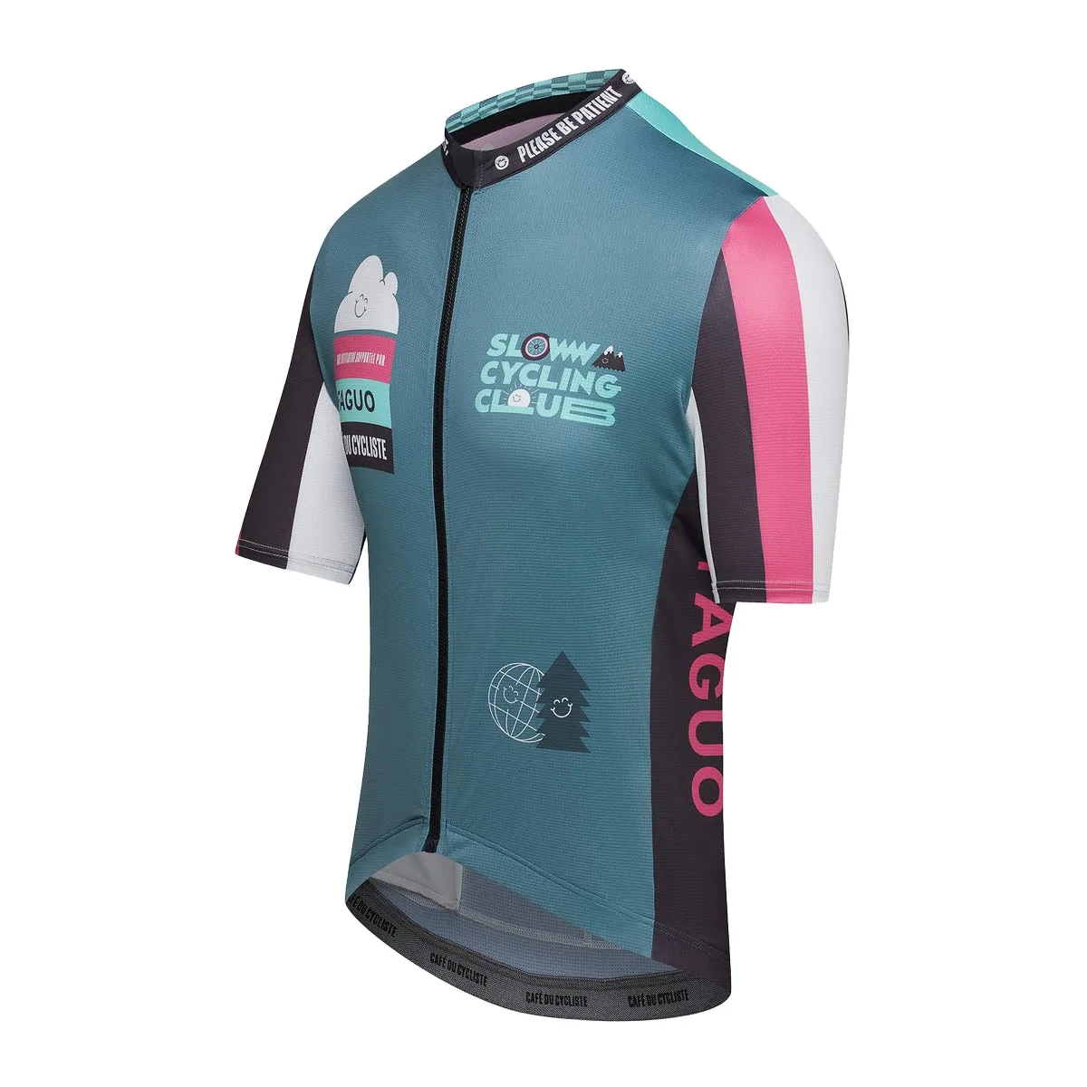 Café Du Cycliste X FAGUO Marius Cycling Trikot, Slow schwarz Café Du Cycliste X FAGUO Marius Cycling Trikot, Slow schwarz