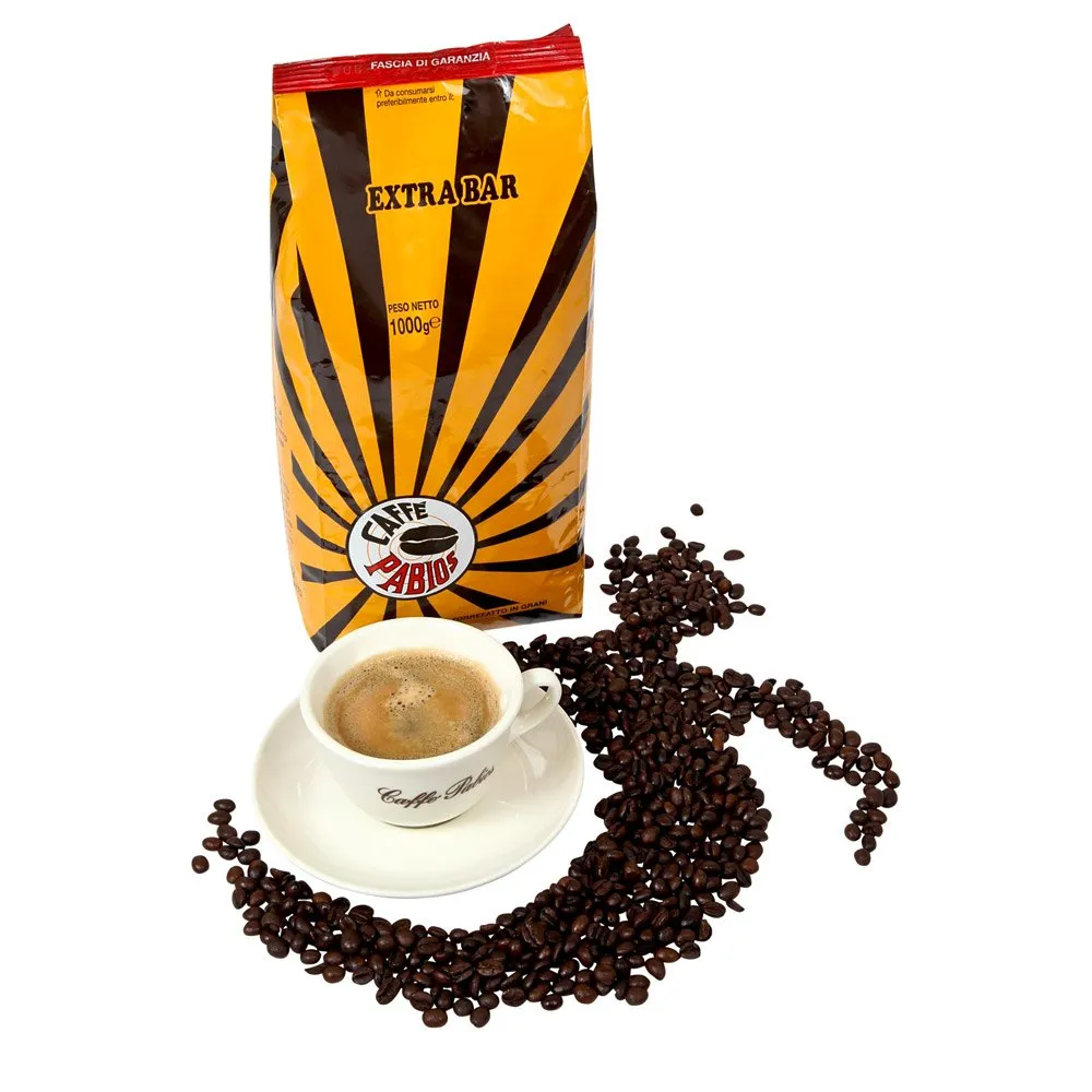 Caffe Pabios Pabios Extra Bar 1kg Kaffeebohnen, Black, One Size Caffe Pabios Pabios Extra Bar 1kg Kaffeebohnen, Black, One Size