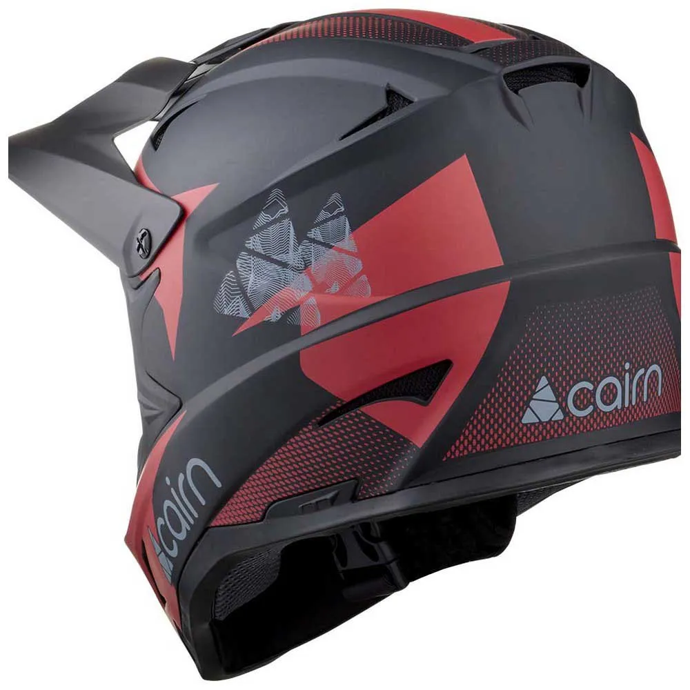 CAIRN X Track Downhillhelm, Mat black / red
