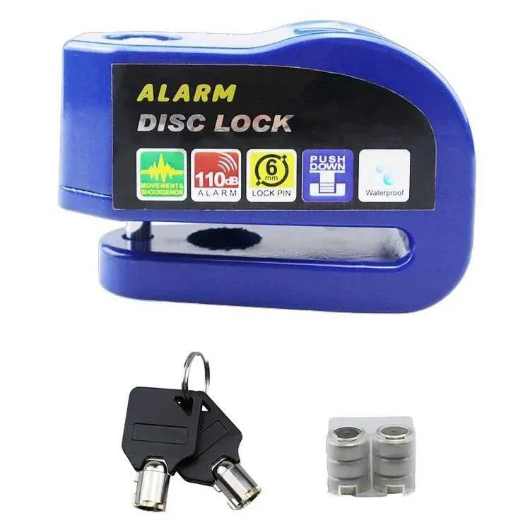 Caliru E-bike/moto Alarm 6 Mm Scheibenbremsensperre, Blue, One Size