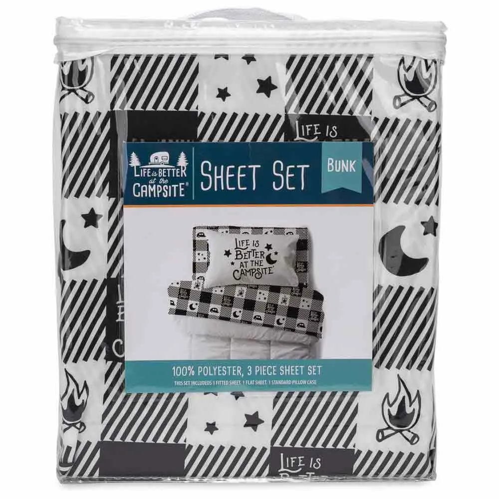 Camco Bunk Bettlaken, Black / white, One Size Camco Bunk Bettlaken, Black / white, One Size