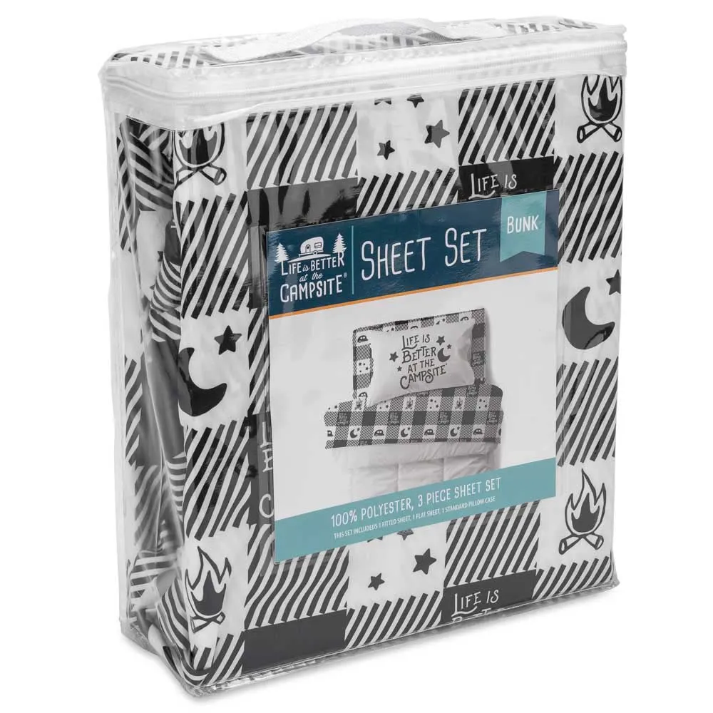 Camco Bunk Bettlaken, Black / white, One Size Camco Bunk Bettlaken, Black / white, One Size