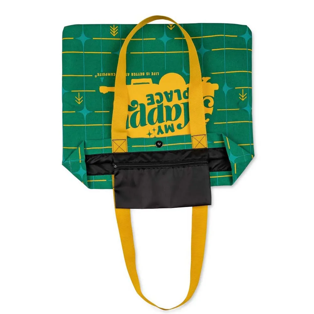 Camco My Happy Place Stofftasche, Green grid Camco My Happy Place Stofftasche, Green grid