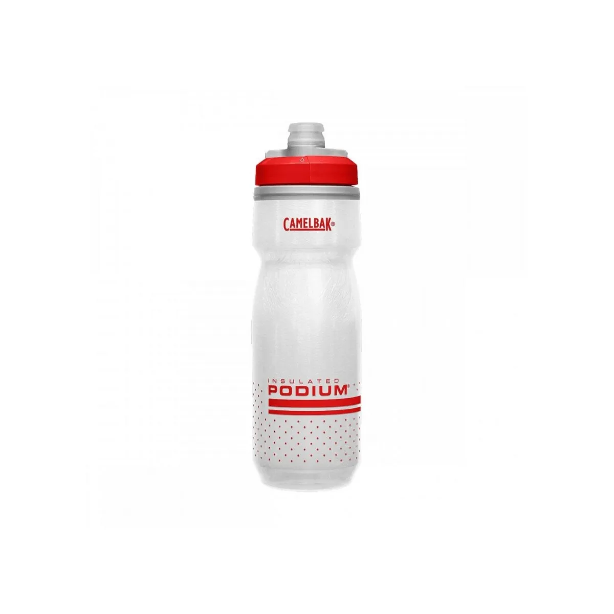 CamelBak Podium Chill Flasche 0.6L, Weiß rot, 0.6L