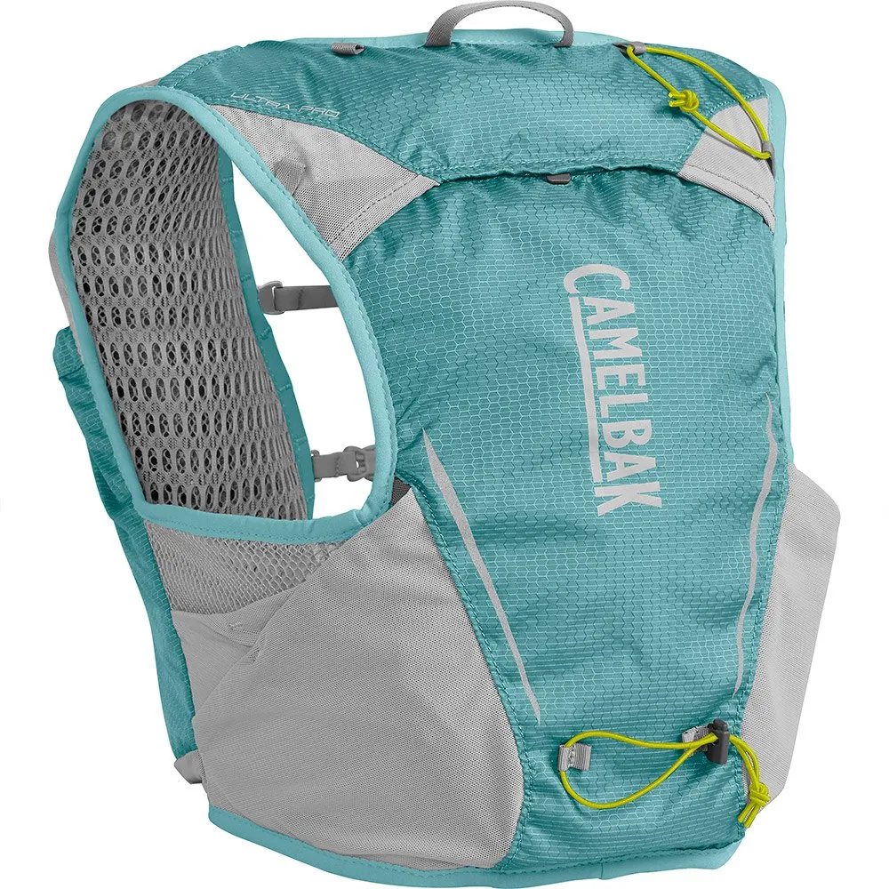 CamelBak Ultra Pro 6l+2 Quick Stow Flasks Trinkweste Für Damen, Aqua sea / silver, M CamelBak Ultra Pro 6l+2 Quick Stow Flasks Trinkweste Für Damen, Aqua sea / silver, M