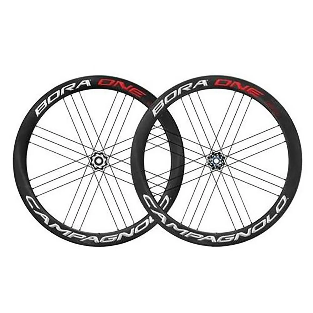 Campagnolo Bora One 50 Tubular Rennrad Laufradsatz, Black, 12 x 100 / 12 x 142mm, Shimano/Sram HG