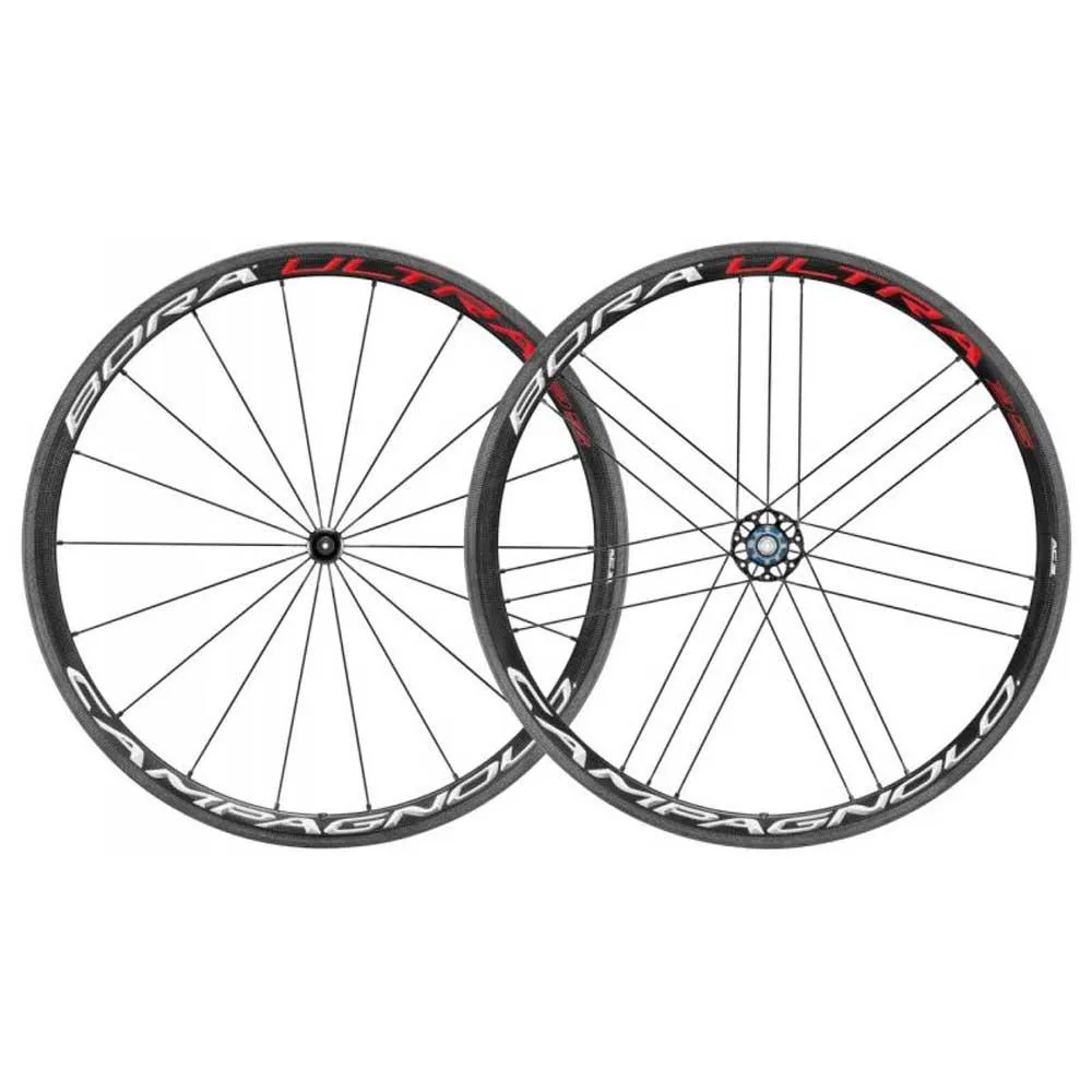 Campagnolo Bora Ultra 35 Rennrad Laufradsatz, White / red, 9 x 100 / 10 x 130mm, Campagnolo