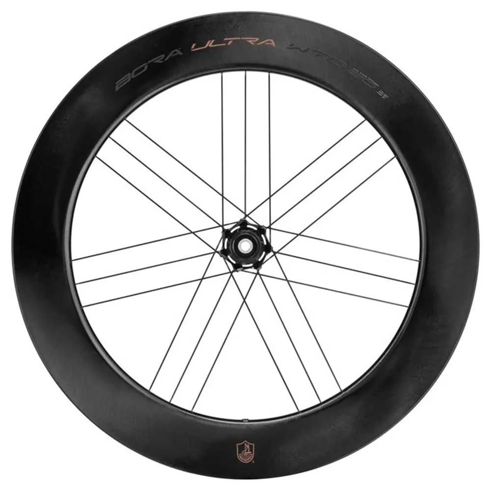 Campagnolo Bora Ultra Wto Db 80 2wf Dcs Ra Cl Disc Tubeless Rennrad-vorderrad, Black, 12 x 100mm Campagnolo Bora Ultra Wto Db 80 2wf Dcs Ra Cl Disc Tubeless Rennrad-vorderrad, Black, 12 x 100mm