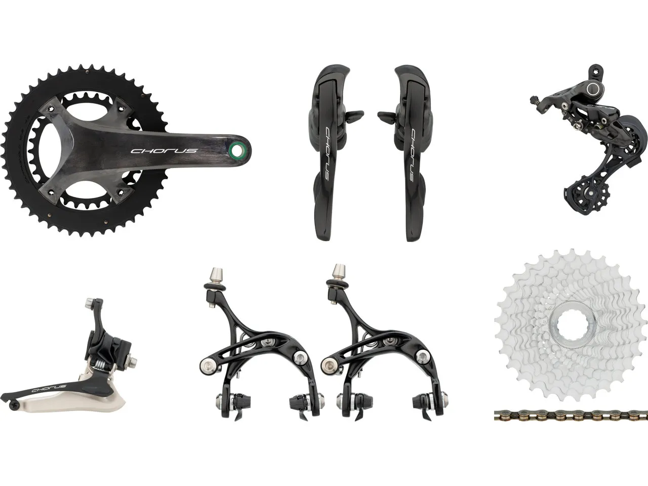 Campagnolo Chorus 12s Gruppe 12-fach 32-48, Schwarz, 172.5mm 32-48/11-29 Campagnolo Chorus 12s Gruppe 12-fach 32-48, Schwarz, 172.5mm 32-48/11-29