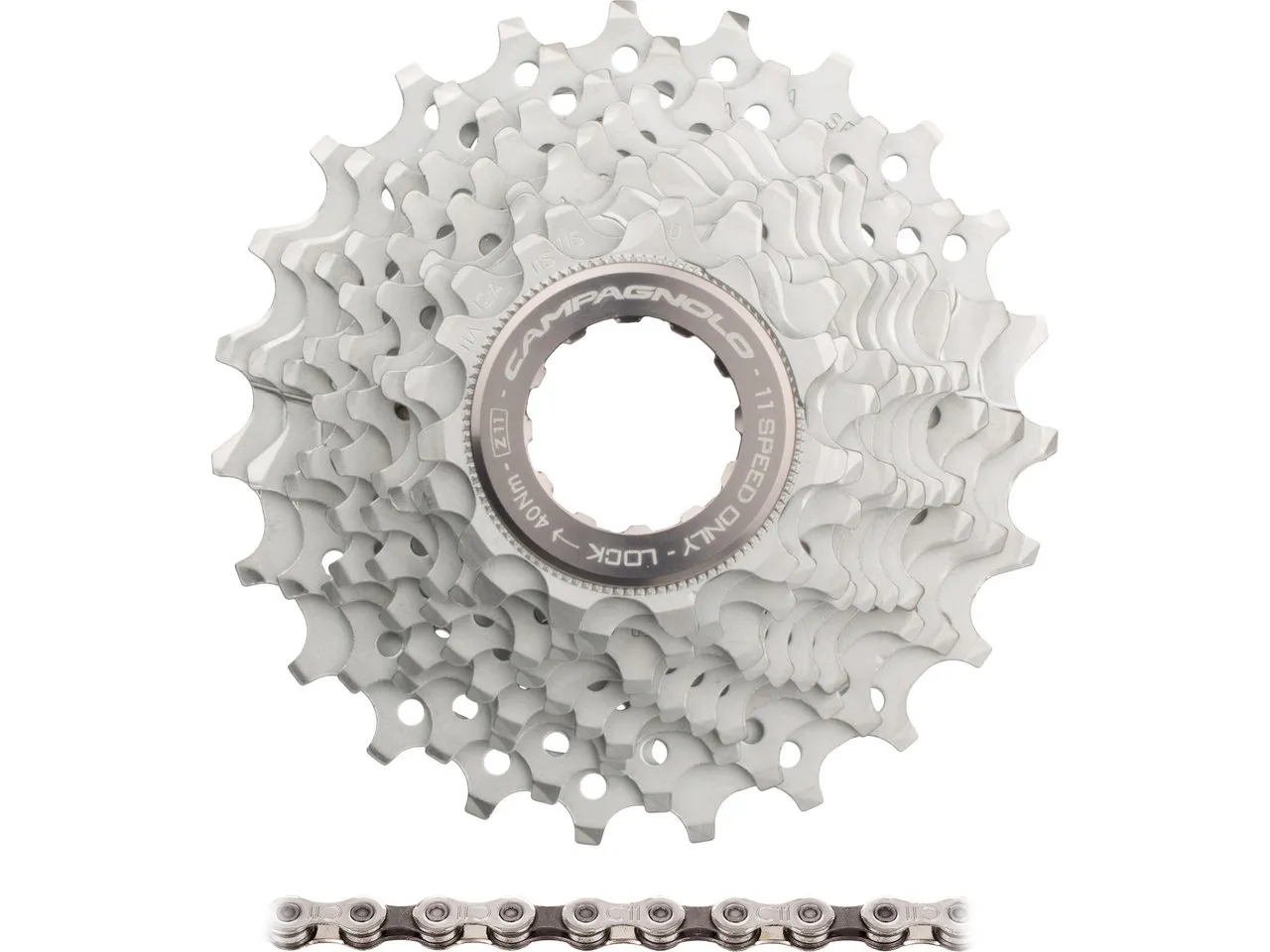 Campagnolo Chorus Kassette + Chorus Kette 11-fach Verschleißset, Grau, 12-27 Campagnolo Chorus Kassette + Chorus Kette 11-fach Verschleißset, Grau, 12-27