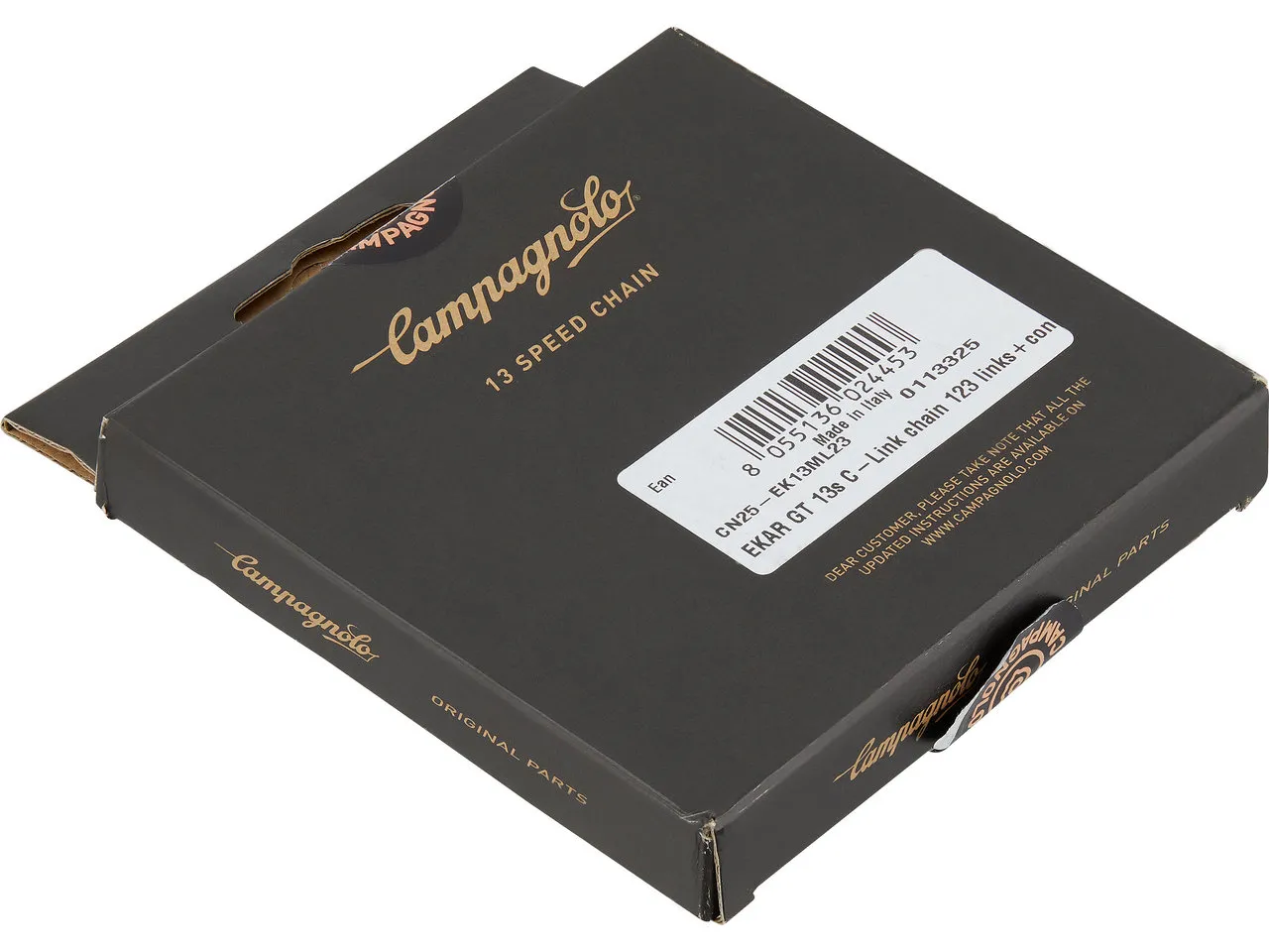 Campagnolo Ekar GT 13-fach Kette mit Kettenschloss, Black / silver, 123 Links, 13s Campagnolo Ekar GT 13-fach Kette mit Kettenschloss, Black / silver, 123 Links, 13s