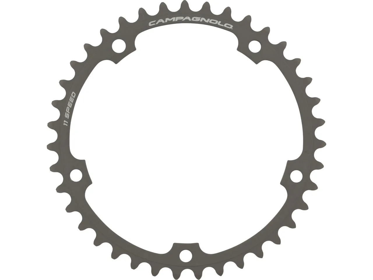 Campagnolo Kettenblatt Super Record, 11-fach, 5-Arm, 135 mm Lochkreis 2011-2014, Grau, 39t Campagnolo Kettenblatt Super Record, 11-fach, 5-Arm, 135 mm Lochkreis 2011-2014, Grau, 39t