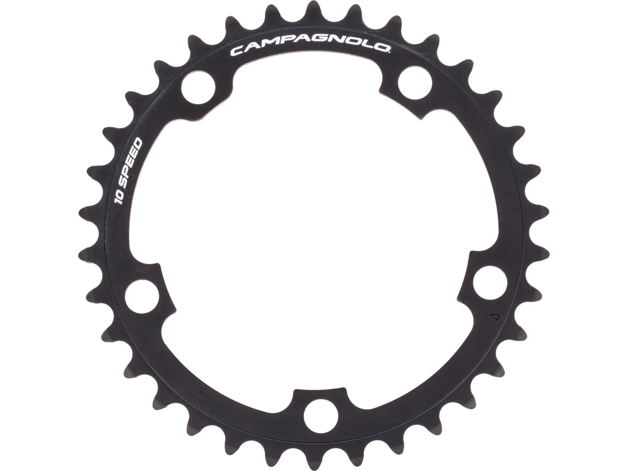 Campagnolo Kettenblatt Veloce CT 10-fach, 5-Arm, 110 mm Lochkreis ab Modell 2011, Silber, 34t Campagnolo Kettenblatt Veloce CT 10-fach, 5-Arm, 110 mm Lochkreis ab Modell 2011, Silber, 34t