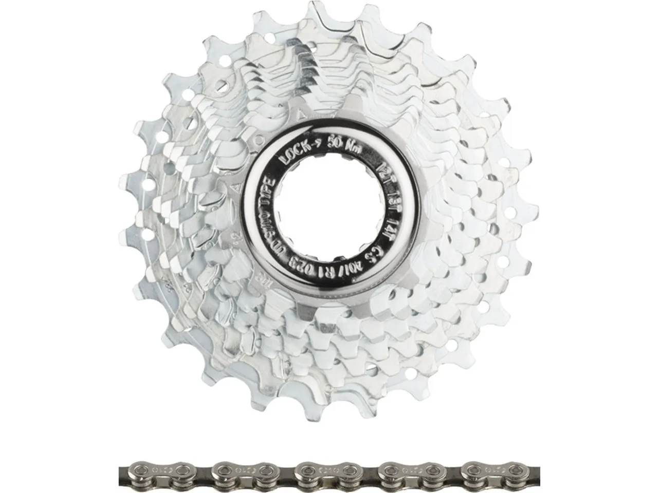 Campagnolo Veloce Kassette + Veloce Kette 10-fach Verschleißset, Grau, 13-29 Campagnolo Veloce Kassette + Veloce Kette 10-fach Verschleißset, Grau, 13-29