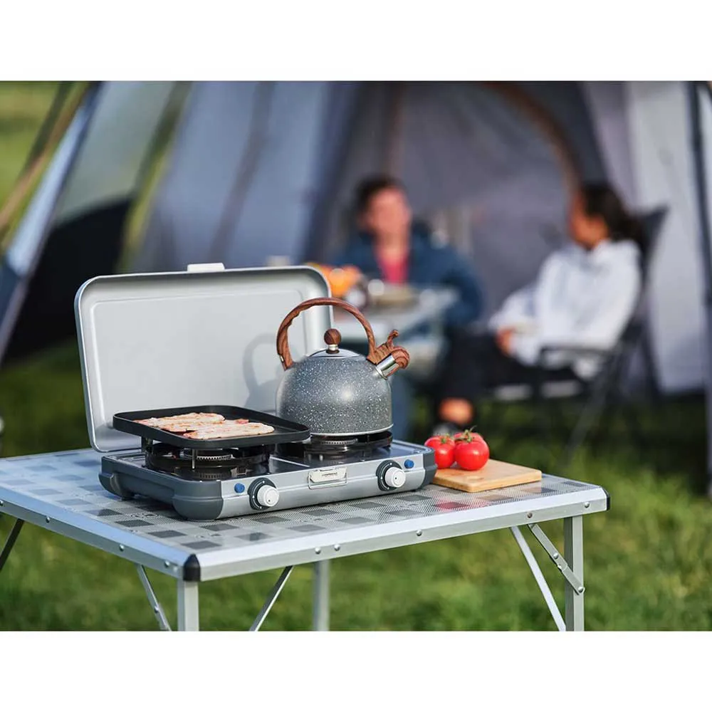 Campingaz 2 Grill & Go Cv Gaskocher Campingküche 2 Brennern, Silver / blue, One Size Campingaz 2 Grill & Go Cv Gaskocher Campingküche 2 Brennern, Silver / blue, One Size