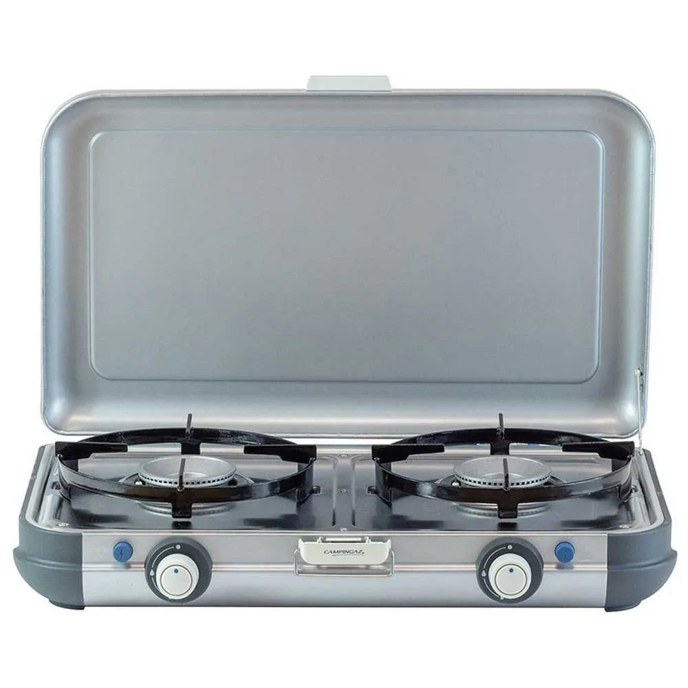 Campingaz 2 Grill & Go Cv Gaskocher Campingküche 2 Brennern, Silver / blue, One Size Campingaz 2 Grill & Go Cv Gaskocher Campingküche 2 Brennern, Silver / blue, One Size