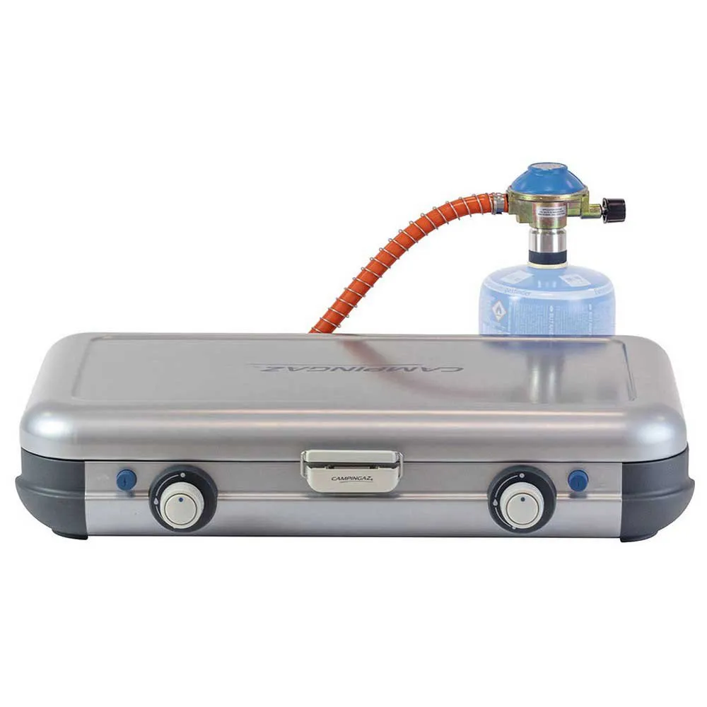 Campingaz 2 Grill & Go Cv Gaskocher Campingküche 2 Brennern, Silver / blue, One Size Campingaz 2 Grill & Go Cv Gaskocher Campingküche 2 Brennern, Silver / blue, One Size