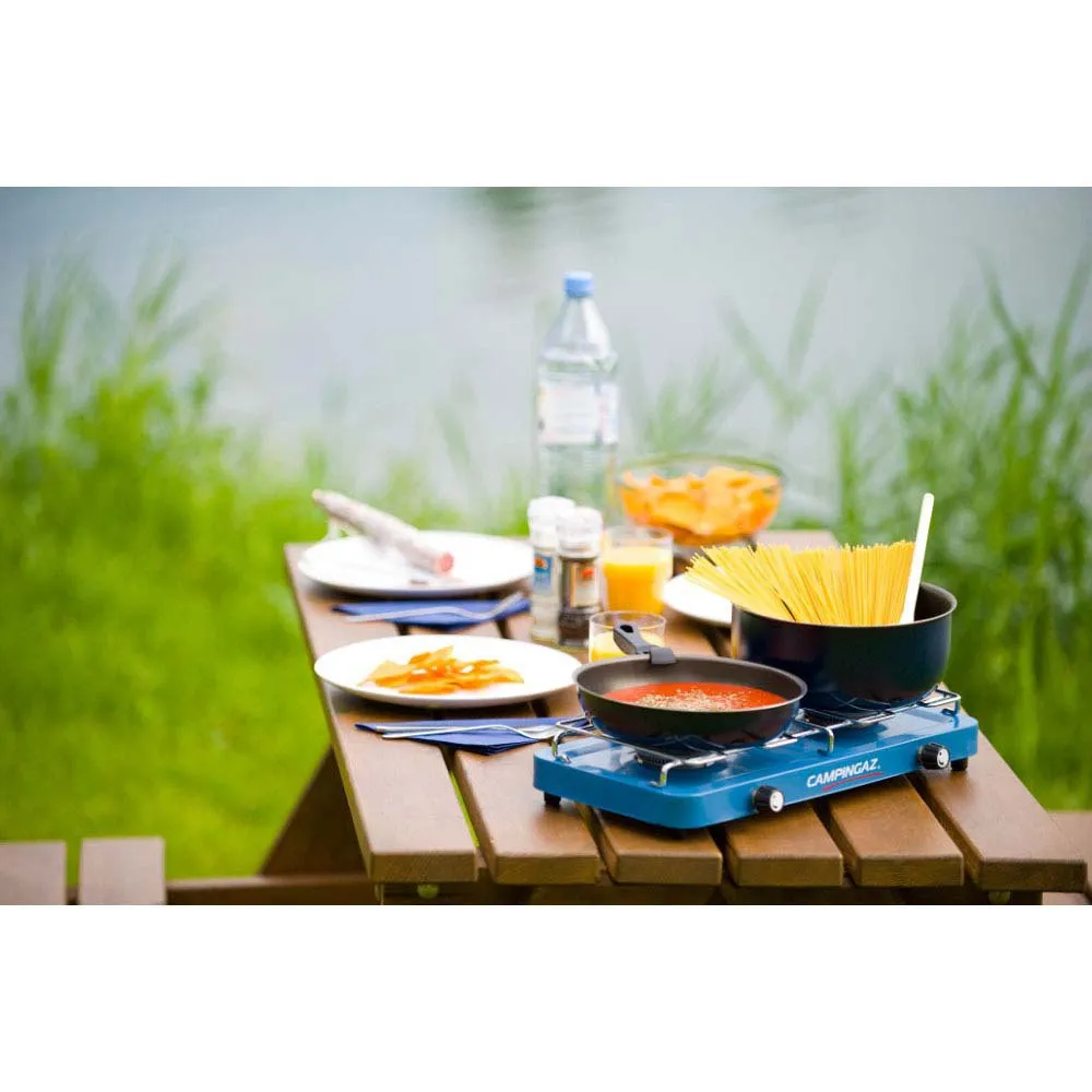 Campingaz Base Camp Gaskocher Campingküche 2 Brennern, Blue, One Size Campingaz Base Camp Gaskocher Campingküche 2 Brennern, Blue, One Size