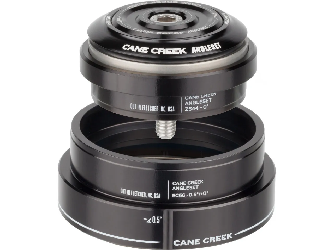 Cane Creek AngleSet Kit Tapered Steuersatz, Black, ZS44/28.6 - EC56/40 Cane Creek AngleSet Kit Tapered Steuersatz, Black, ZS44/28.6 - EC56/40