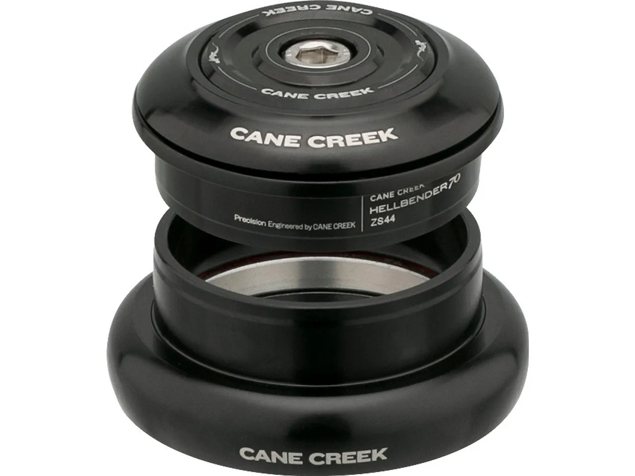 Cane Creek Hellbender 70 Steuersatz, Black, ZS44/28.6 - EC44/40 Cane Creek Hellbender 70 Steuersatz, Black, ZS44/28.6 - EC44/40