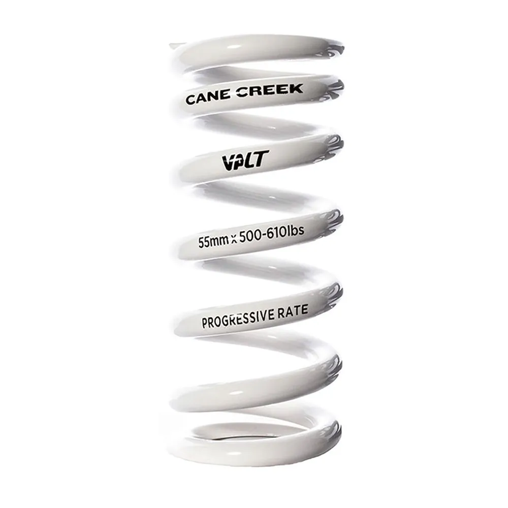 Cane Creek Valt Progressiva 550x65 Mm Stoßdämpferfeder, White, 670lbs Cane Creek Valt Progressiva 550x65 Mm Stoßdämpferfeder, White, 670lbs