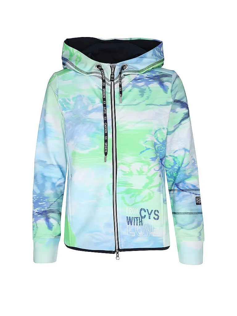 Canyon Damen Fitnessjacke Kapuze, Hellblau