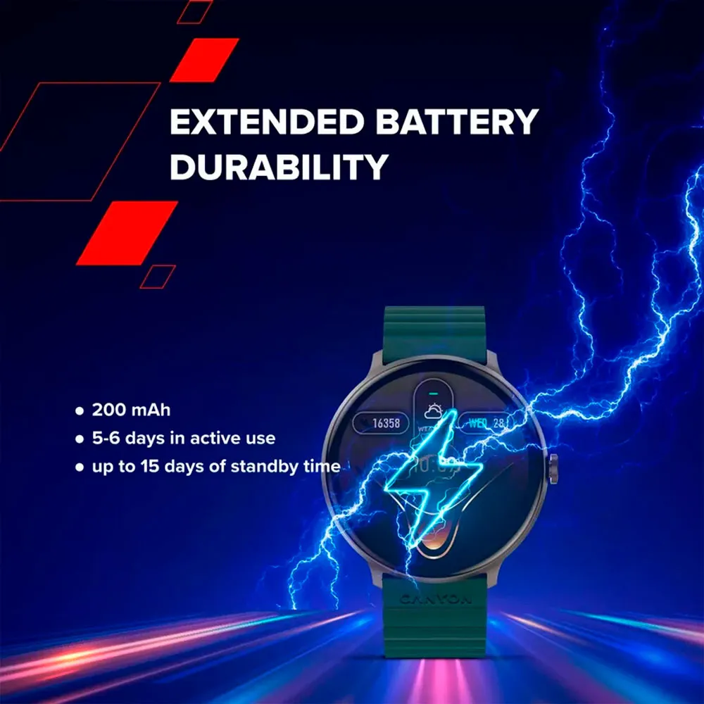 Canyon Jacky Sw-69 Smartwatch, Green / orange Canyon Jacky Sw-69 Smartwatch, Green / orange