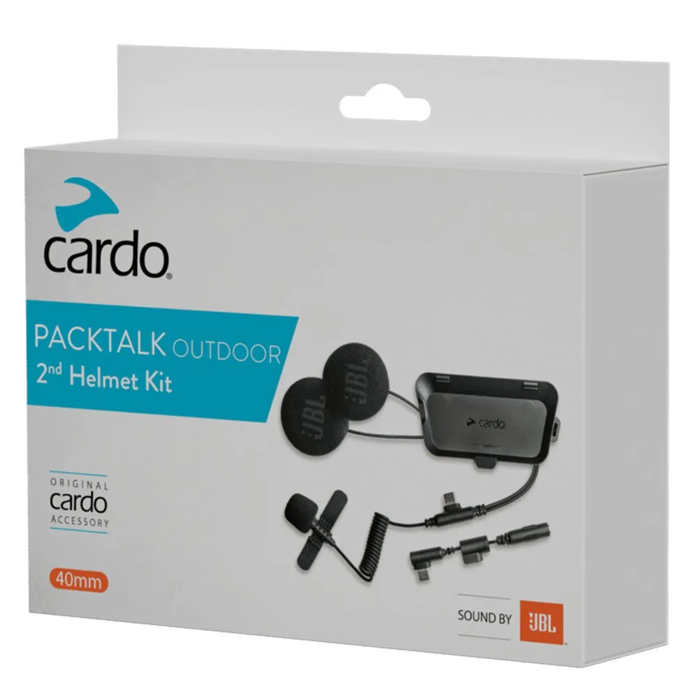 Cardo Packtalk Outdoor 2. Helm-kit, Black, One Size Cardo Packtalk Outdoor 2. Helm-kit, Black, One Size