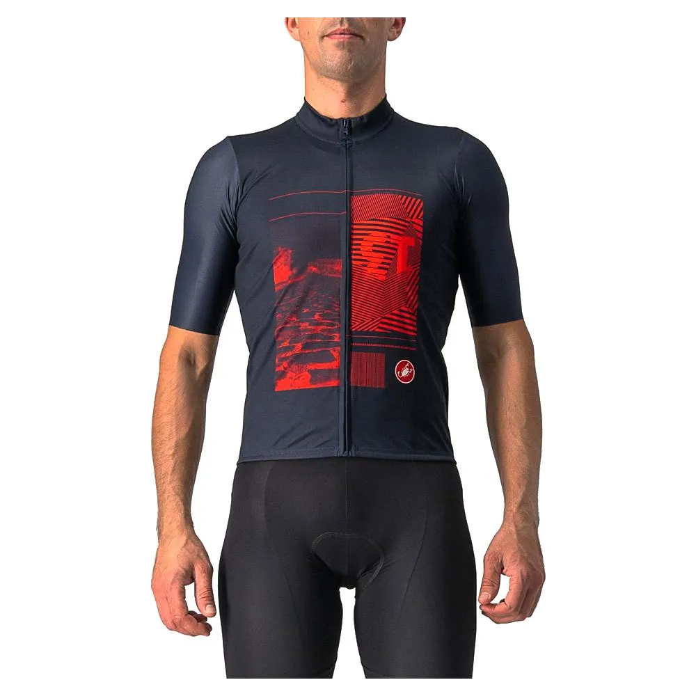 Castelli 13 Screen Kurzarm-radtrikot, Savile blue / red, M Castelli 13 Screen Kurzarm-radtrikot, Savile blue / red, M