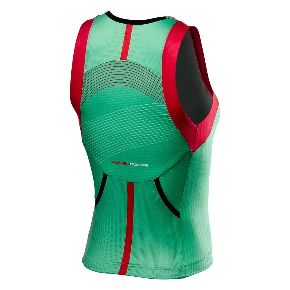 Castelli ärmelloses Triathlon-trikot, Multicolour / jade green, S Castelli ärmelloses Triathlon-trikot, Multicolour / jade green, S