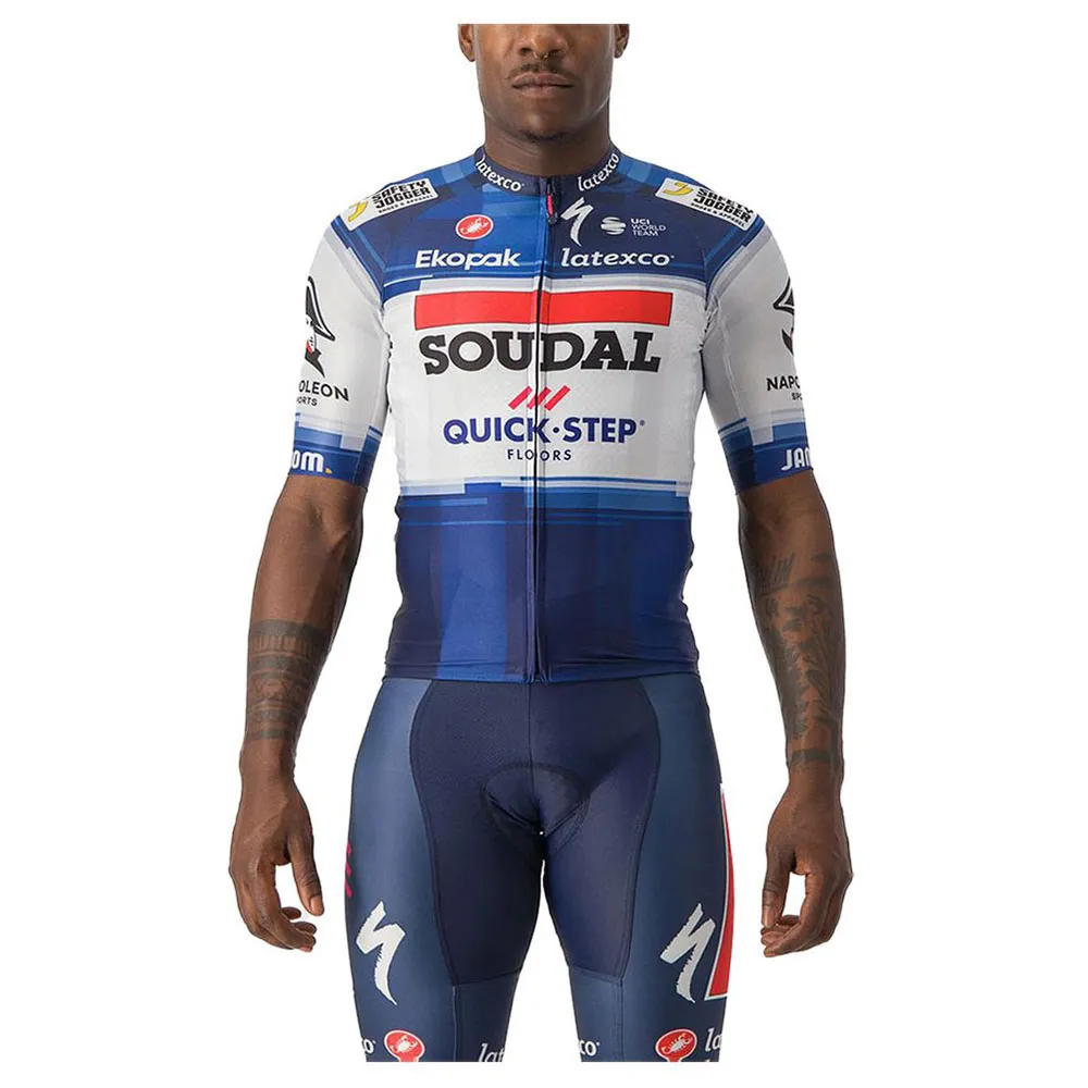 Castelli Aero Race 6.1 Soudal Quick-step 2023 Kurzarm-radtrikot, Dark blue / white Castelli Aero Race 6.1 Soudal Quick-step 2023 Kurzarm-radtrikot, Dark blue / white